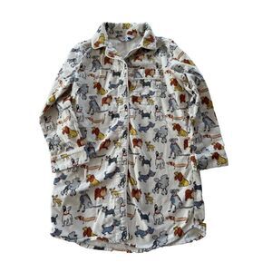 The Company Store Girls 6/7 Fleece Dog Pajama Shirt Gown